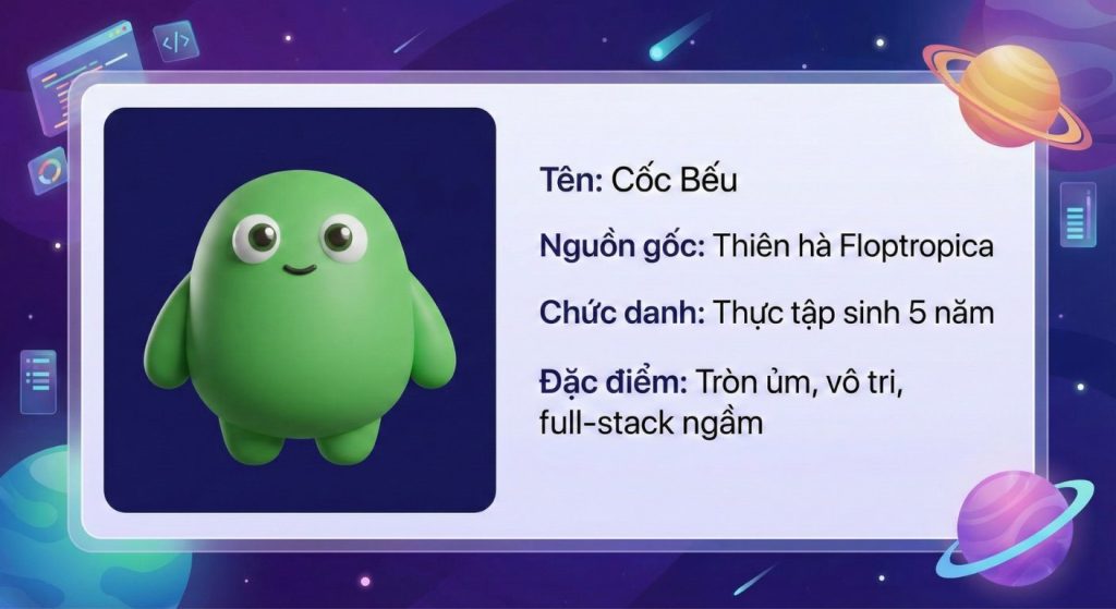 Căn cước công dân của mascot Cốc Bếu