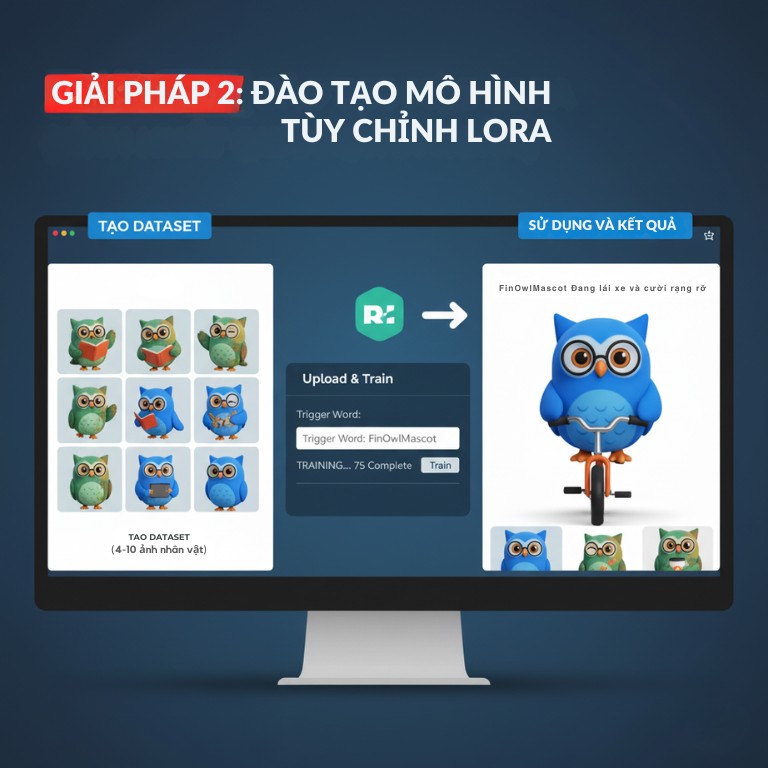 Giải pháp 2: Đào tạo mô hình tùy chỉnh LoRA