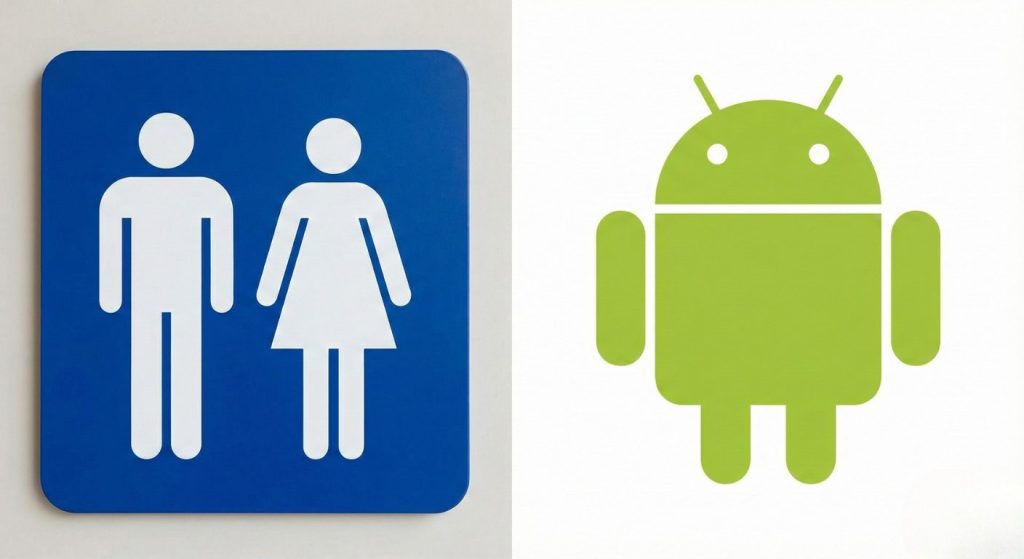 Nguồn cảm hứng thiết kế linh vật Android là từ toilet