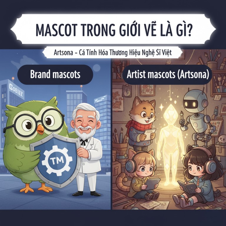 Mascot trong giới vẽ là gì