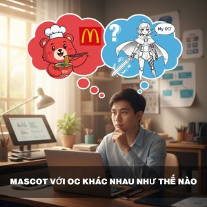 Mascot với OC khác nhau như thế nào